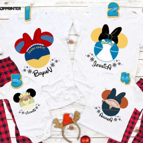 Personalized Disney Princess Mickey head Tshirt