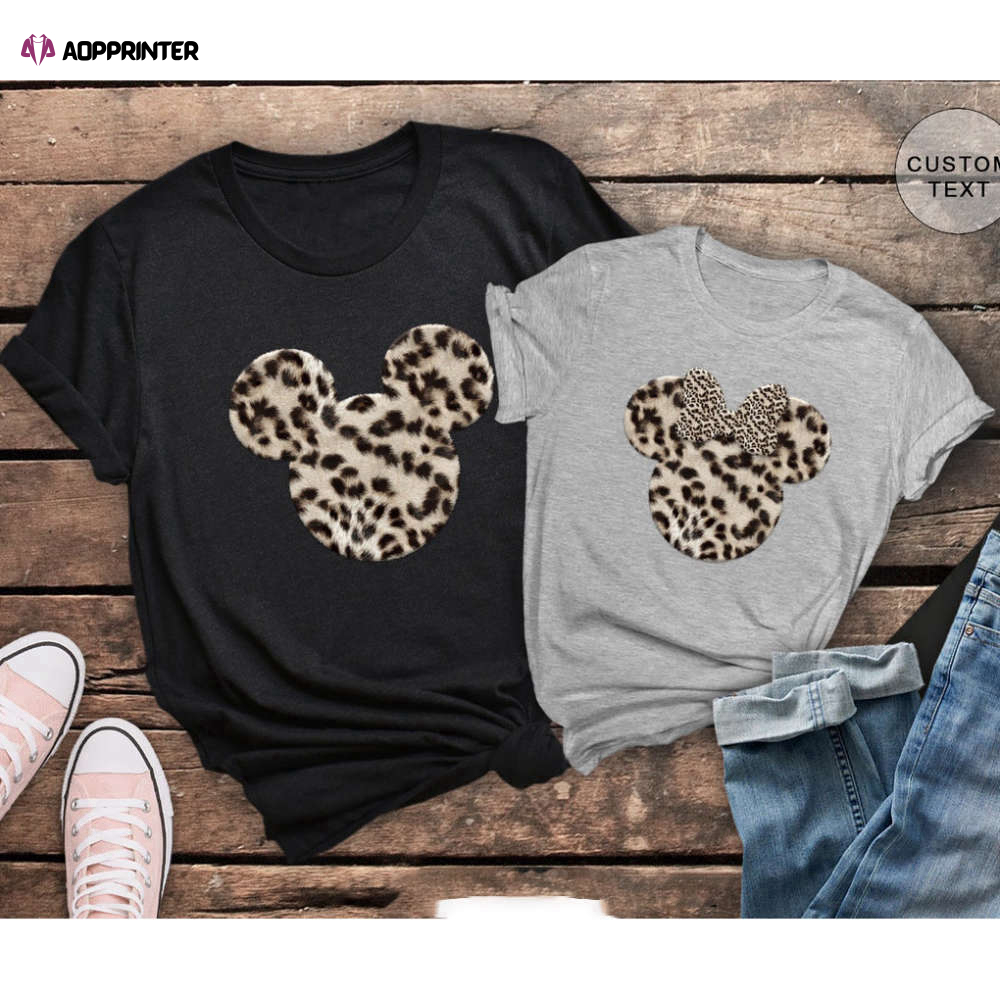Personalized Disney Safary Shirt, Disney Minnie Mickey Mouse Leopard ...
