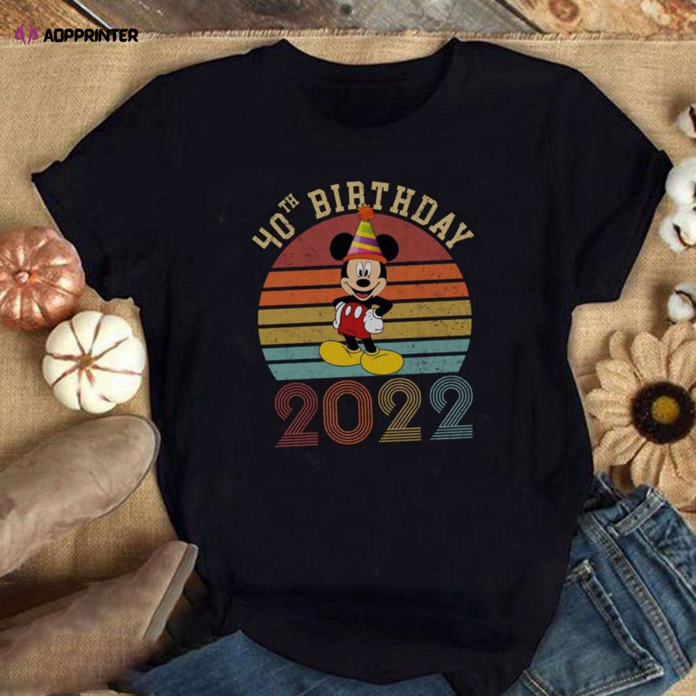 Personalized Mickey Mouse Years Old Disney Birthday 2022 T-Shirt