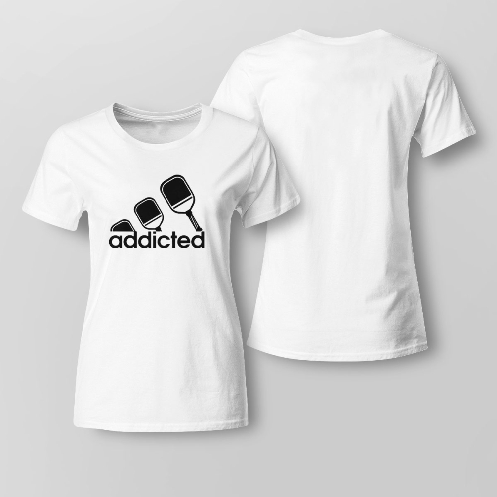 Pickleball Addicted Adidas Logo Inspired T-shirt Hoodie, Long Sleeve, Tank Top