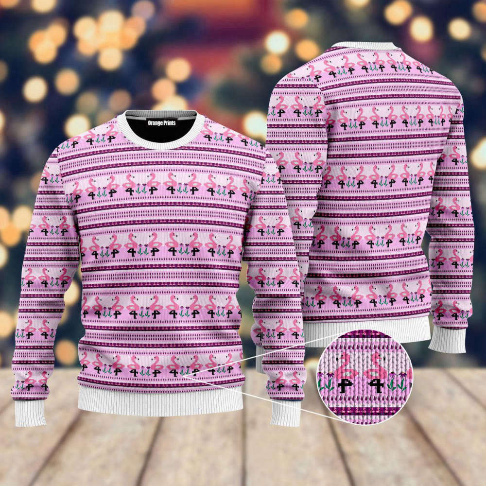 Naughty List Ugly Christmas Sweater – Pink Flockin for Men & Women UH1088