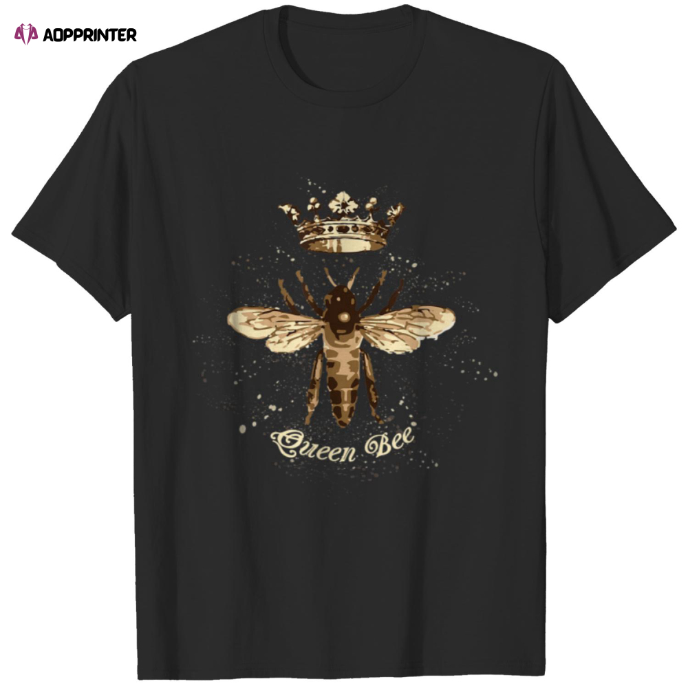 Queen Bee T-shirt with Crown for Beekeepers