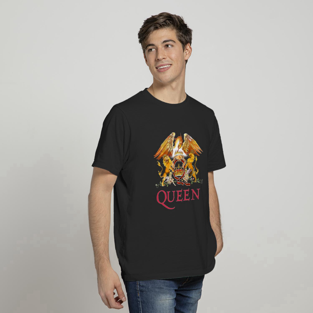 Queen Crest Logo Freddie Mercury Brian May Tee T-Shirt
