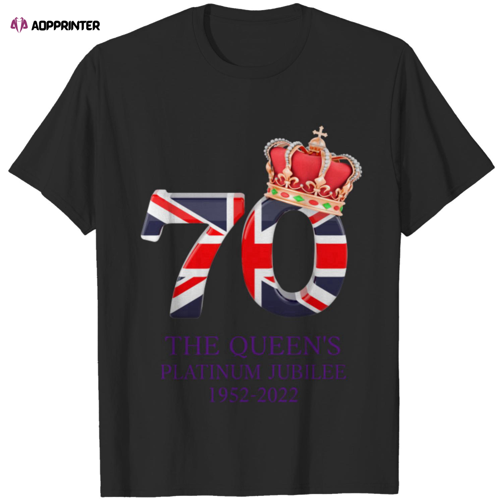 Queen Elizabeth II Platinum Jubilee 2022 CELIBRATION official Emblem T shirt Union Jack Royal Crown The Queen’s T shirt