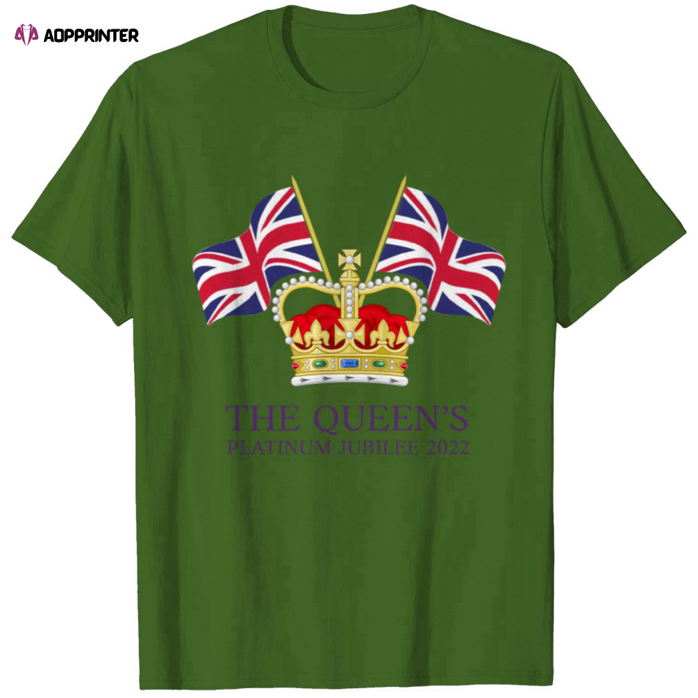 Queen Elizabeth II Platinum Jubilee 2022 CELIBRATION official Emblem T shirt