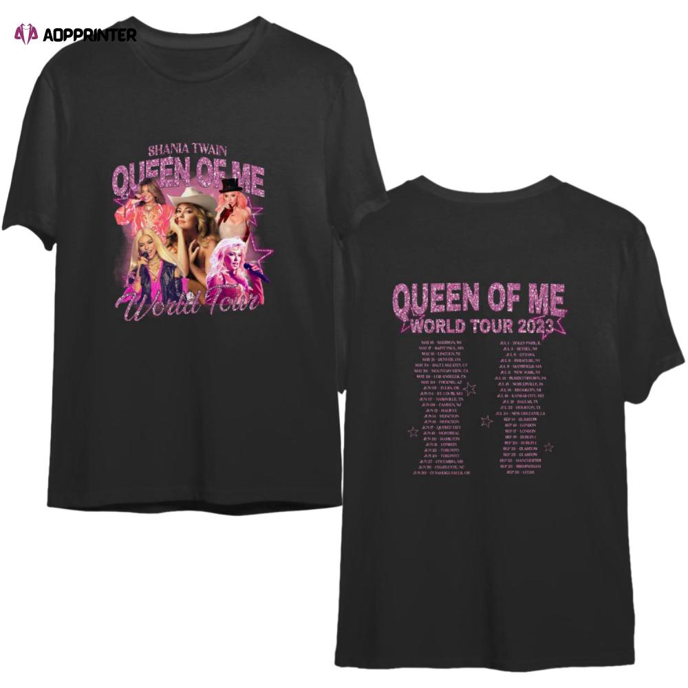 Shania Twain Queen Of Me Tour 2023 Double Sided Shirt