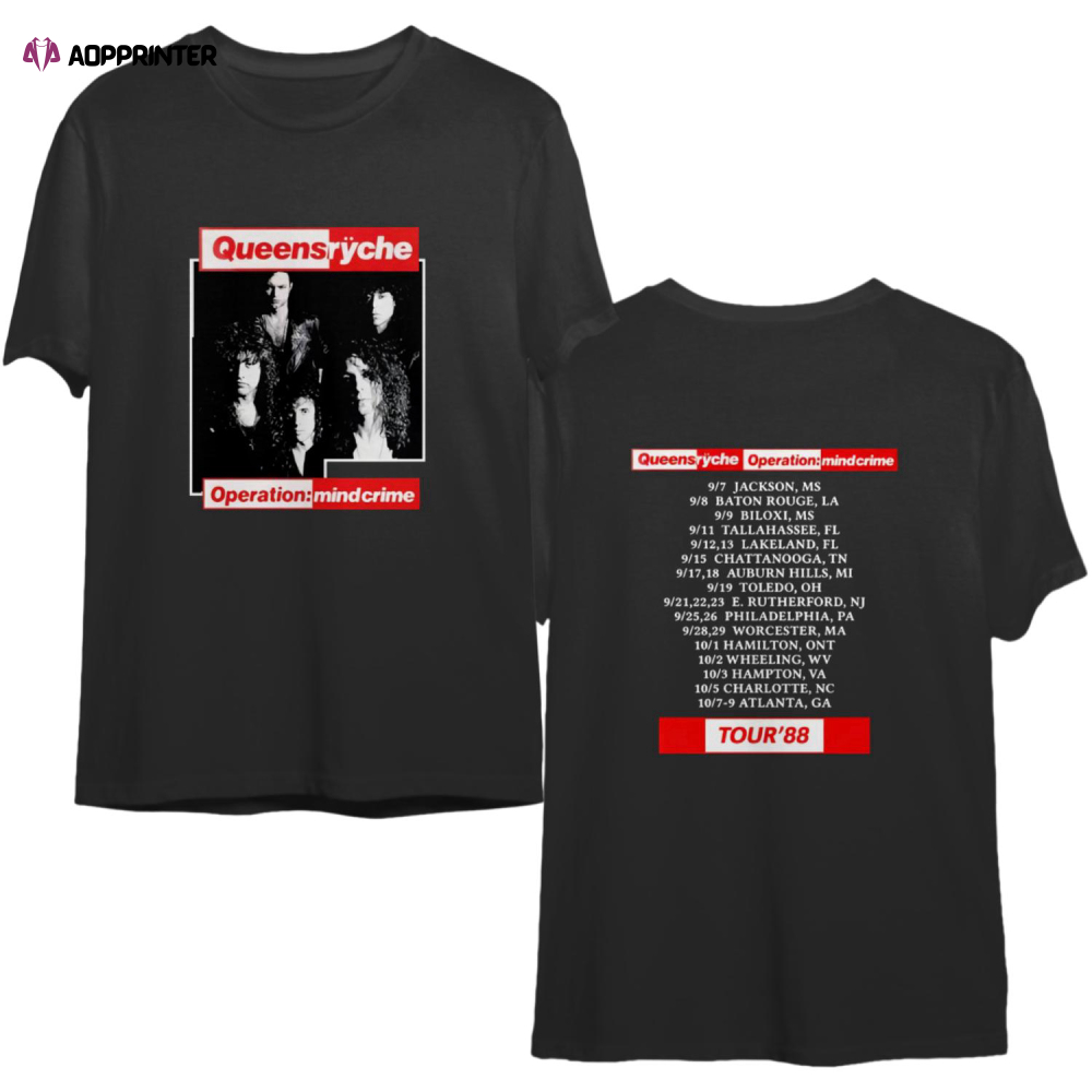 Queensryche 1988 Operation Mindcrime Tour Shirt
