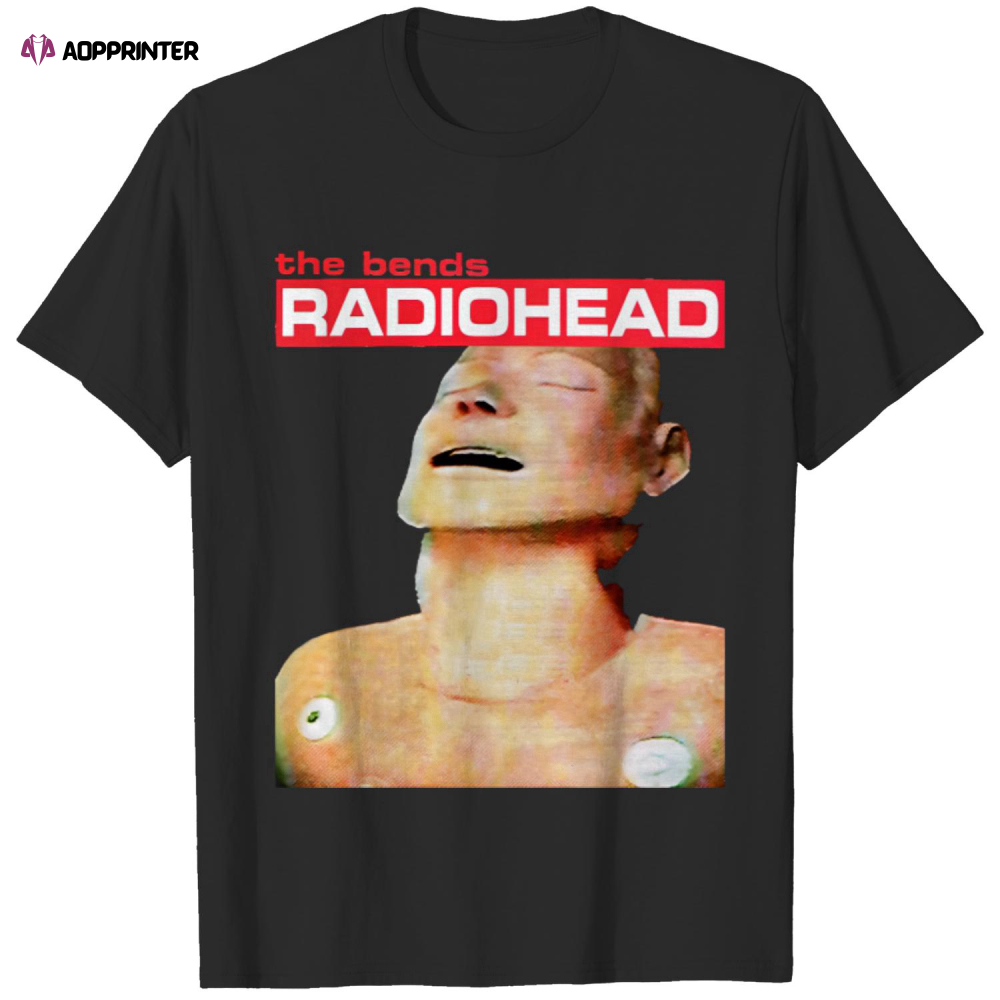 Radiohead The Bends logo basic T-shirt Rock band Unisex Black Shirt
