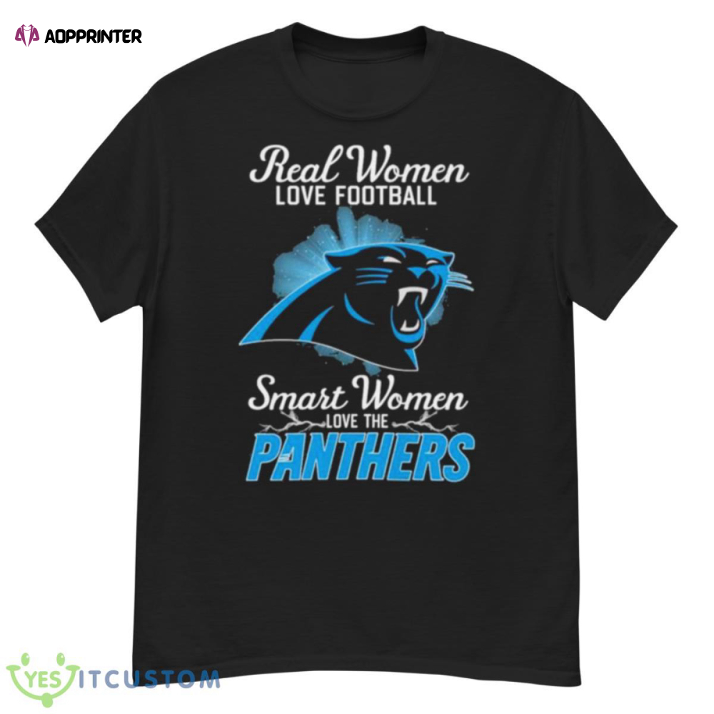 Real Women Love Football Smart Women Love The Carolina Panthers 2023 Logo Shirt