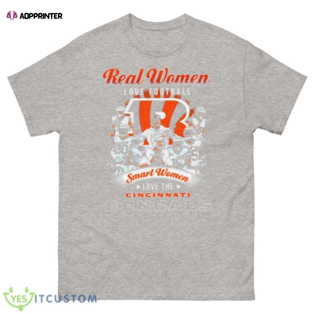 Real Women love football smart Women love the Cincinnati Bengals team 2022 signatures shirt
