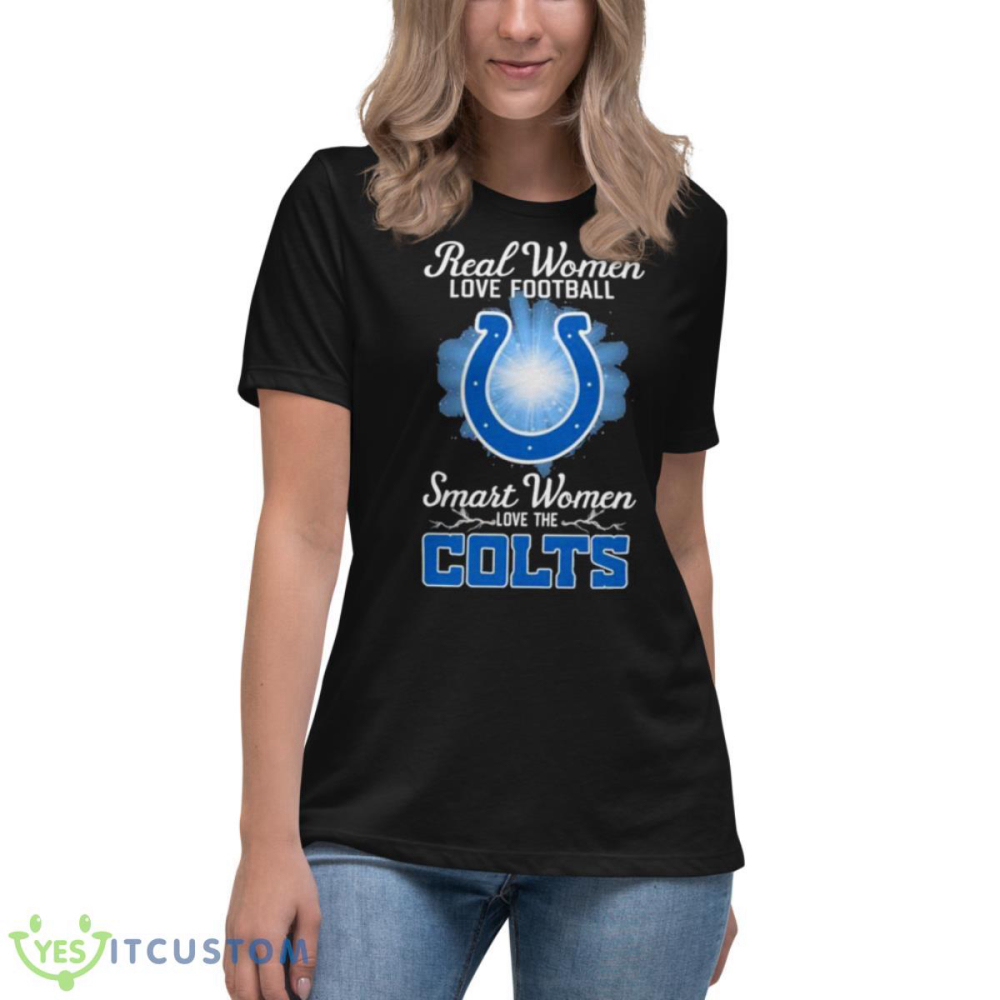 Real Women Love Football Smart Women Love The Indianapolis Colts 2023 Logo Shirt