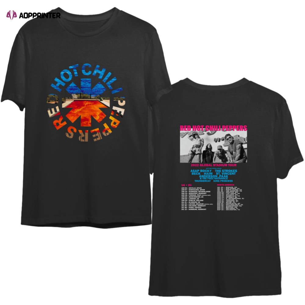 RHCP Throwback Tour Shirt, Red Hot Chili Peppers 2022 World Tour Shirt, Red Hot Chili Peppers Shirt, RHCP Tour Shirt