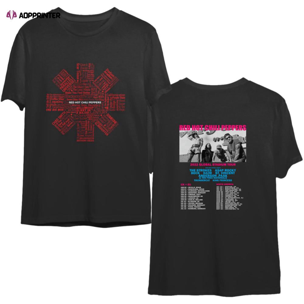 Red Hot Chili Peppers Rock Band Tour Double Sided T-shirt