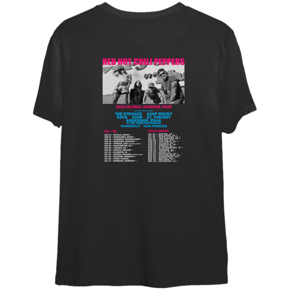Red Hot Chili Peppers 2022 Global Stadium Tour T-Shirt