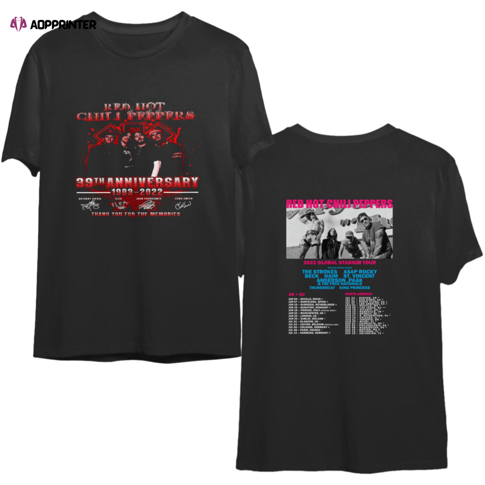 Red Hot Chili Peppers 2023 Tour Shirt, Red Hot Chili Peppers, RHCP Shirt, 2023 Rock Tour