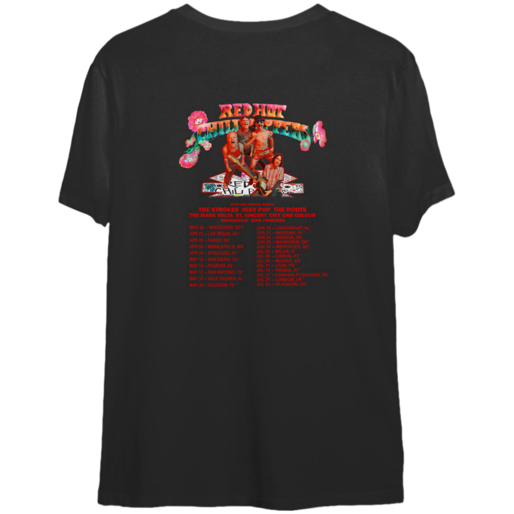 Red Hot Chili Peppers 2023 Tour Shirt, Red Hot Chili Peppers, RHCP Shirt, 2023 Rock Tour