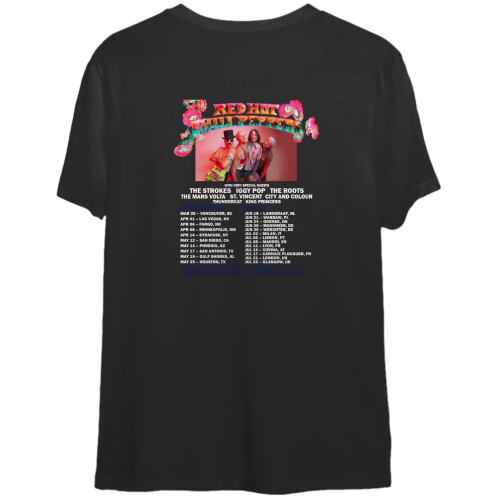Red Hot Chili Peppers 2023 Tour Shirt, Red Hot Chili Peppers Shirt