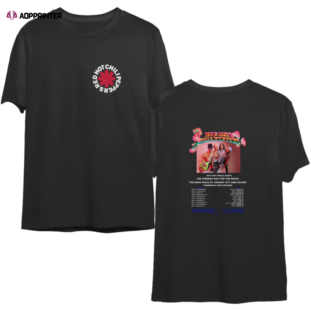 Red Hot Chili Peppers 2023 Tour Shirt, Red Hot Chili Peppers Tour Dates Shirt