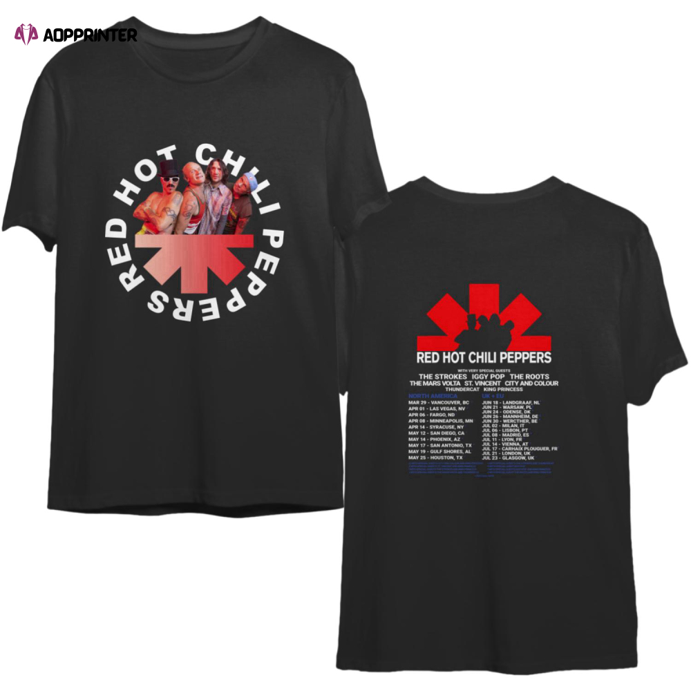 Red Hot Chili Peppers Stadium Tour Shirt, The Chili Peppers 2023 Tour T Shirt