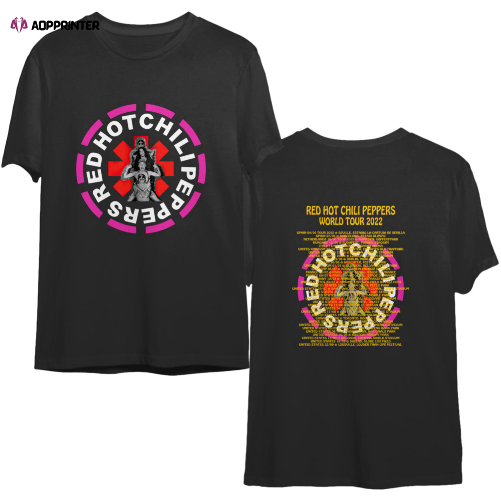 Red hot chili peppers 2022 global stadium tour shirt