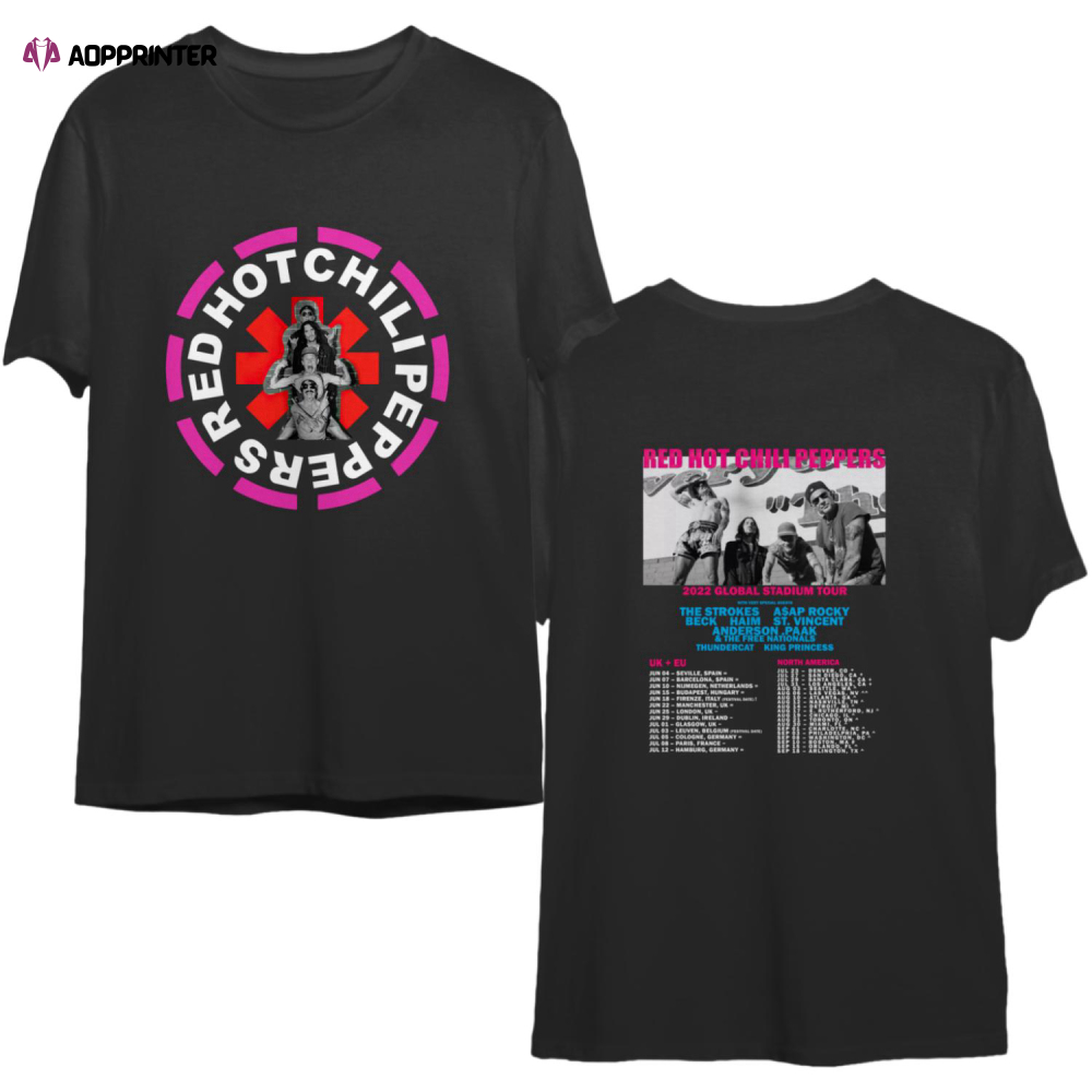 Red Hot Chili Peppers World Tour 2022 Shirt. Red Hot Chili Peppers Shirt, RHCP Shirt