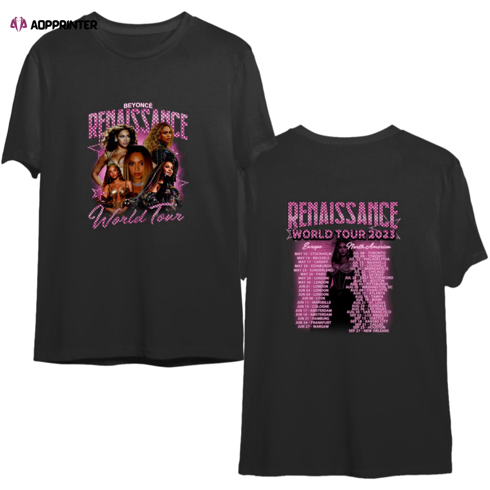 Beyonce Renaissance Tour 2023 T-shirt, Beyonce Renaissance Two Sides Shirt