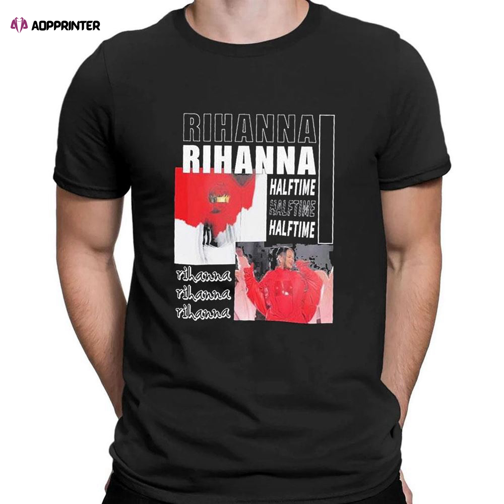 Rihanna Superbowl Vintage Rihanna Half Time Show Shirt Ladies Tee