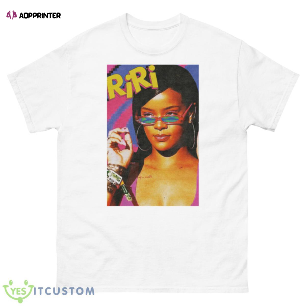 Riri Colored Graphic Rihanna Shirt