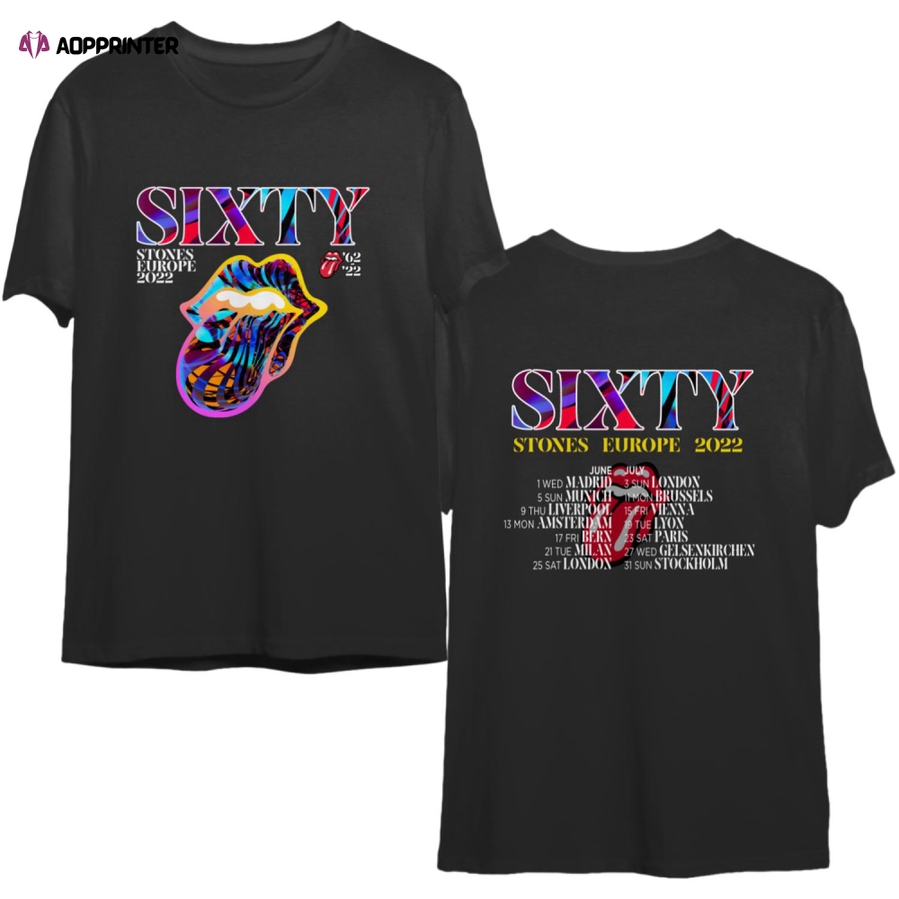 Rolling Stones 60th Anniversary With European Tour 2022 T-Shirt