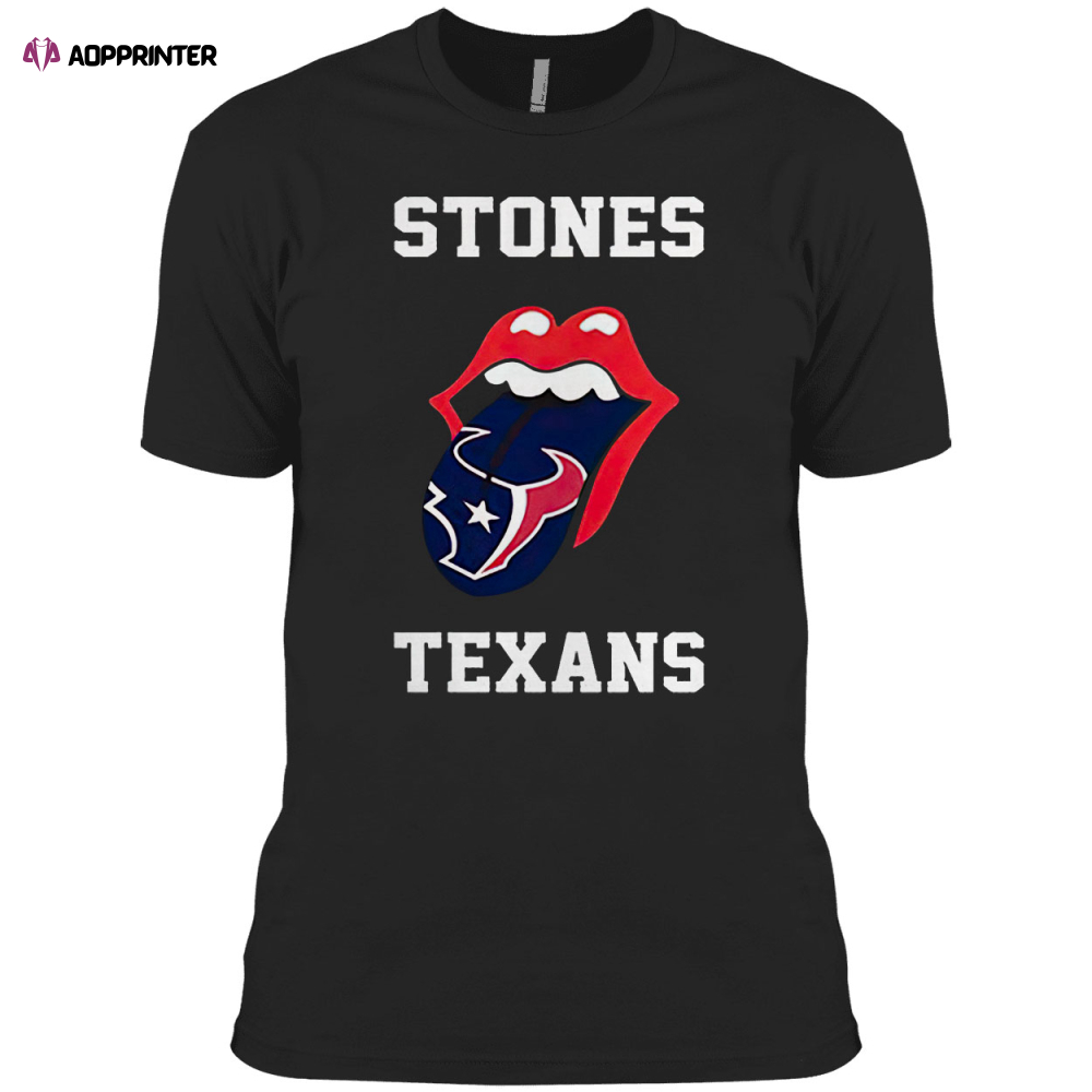 Rolling Stones Houston Texans logo shirt