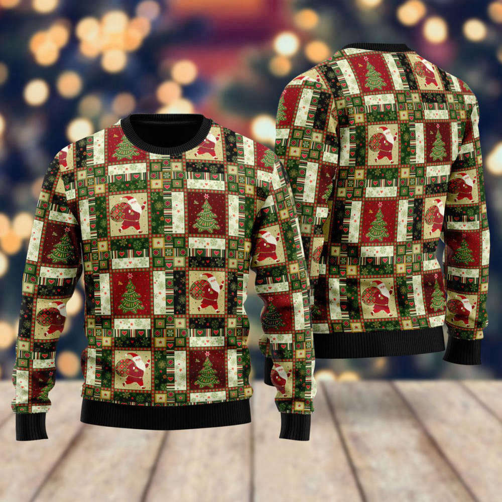 Santa Christmas Pattern Ugly Sweater – Festive Unisex Knit UH2023