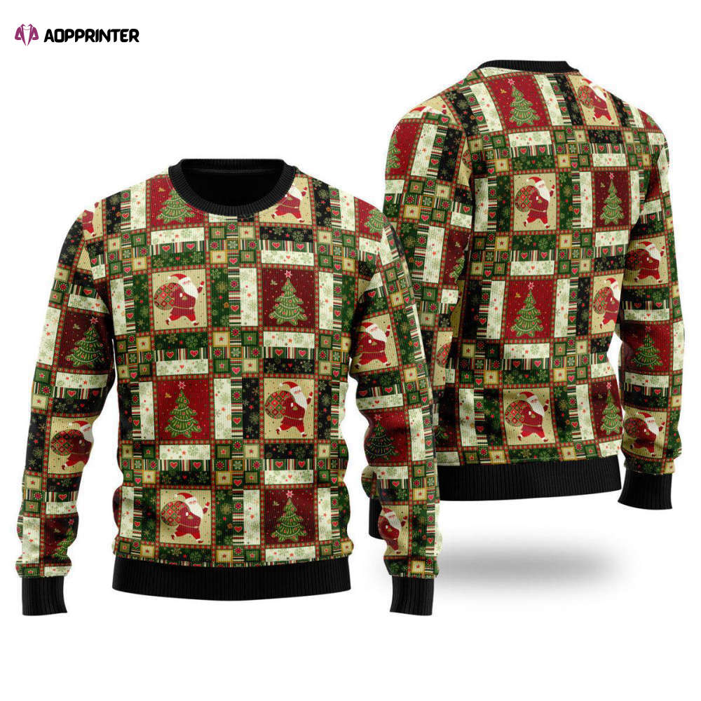 Santa Christmas Pattern Ugly Sweater – Festive Unisex Knit UH2023