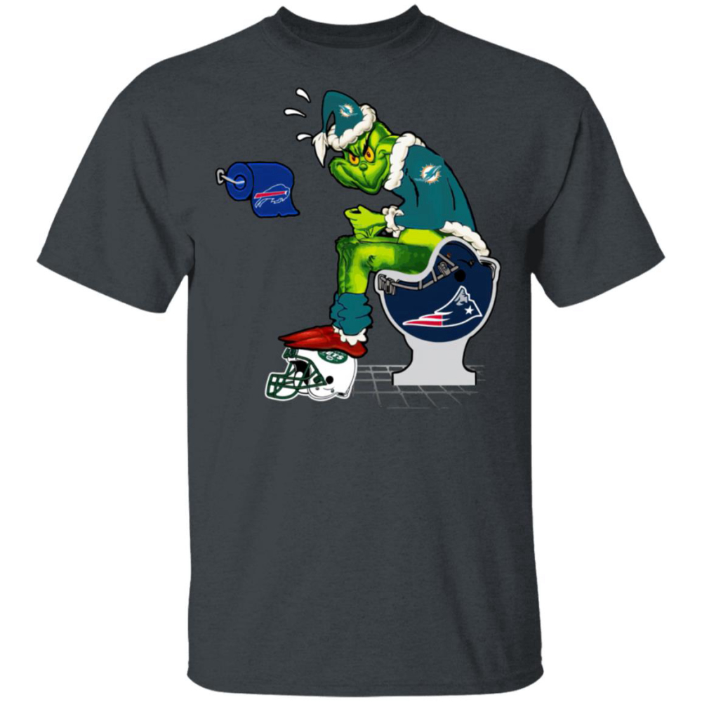 Santa Grinch Miami Dolphins Shit On Other Teams Christmas Sweater, Shirt