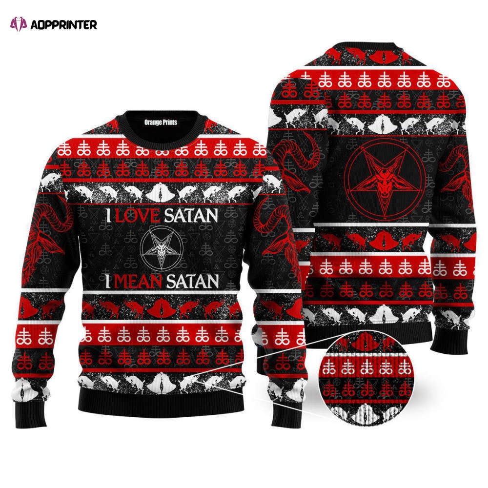 Satanic Tribal Red Ugly Christmas Sweater – Men & Women UH1054