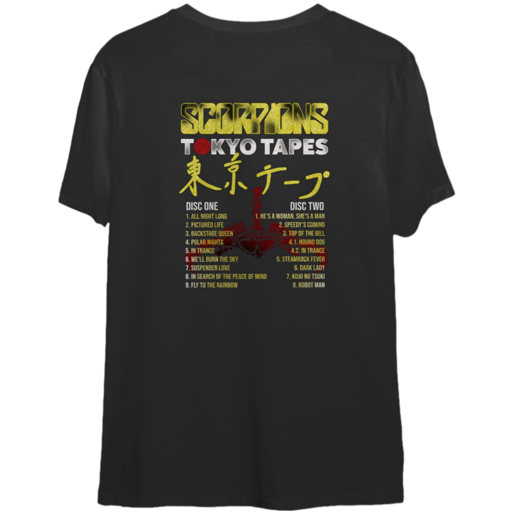 Scorpions Tokyo Tapes Album Cover Rock and Roll Music Shirt