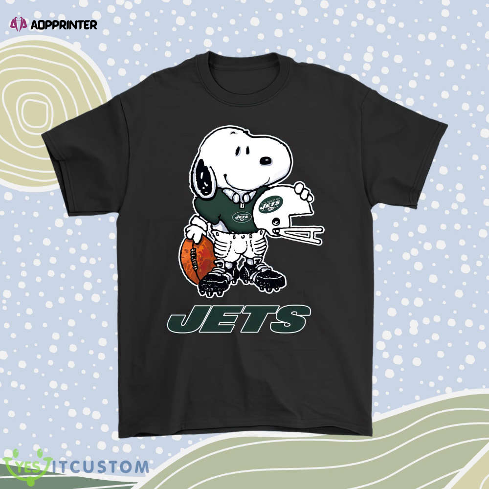 Snoopy Paints The New York Jets Logo Nfl Football Men Women Shirt