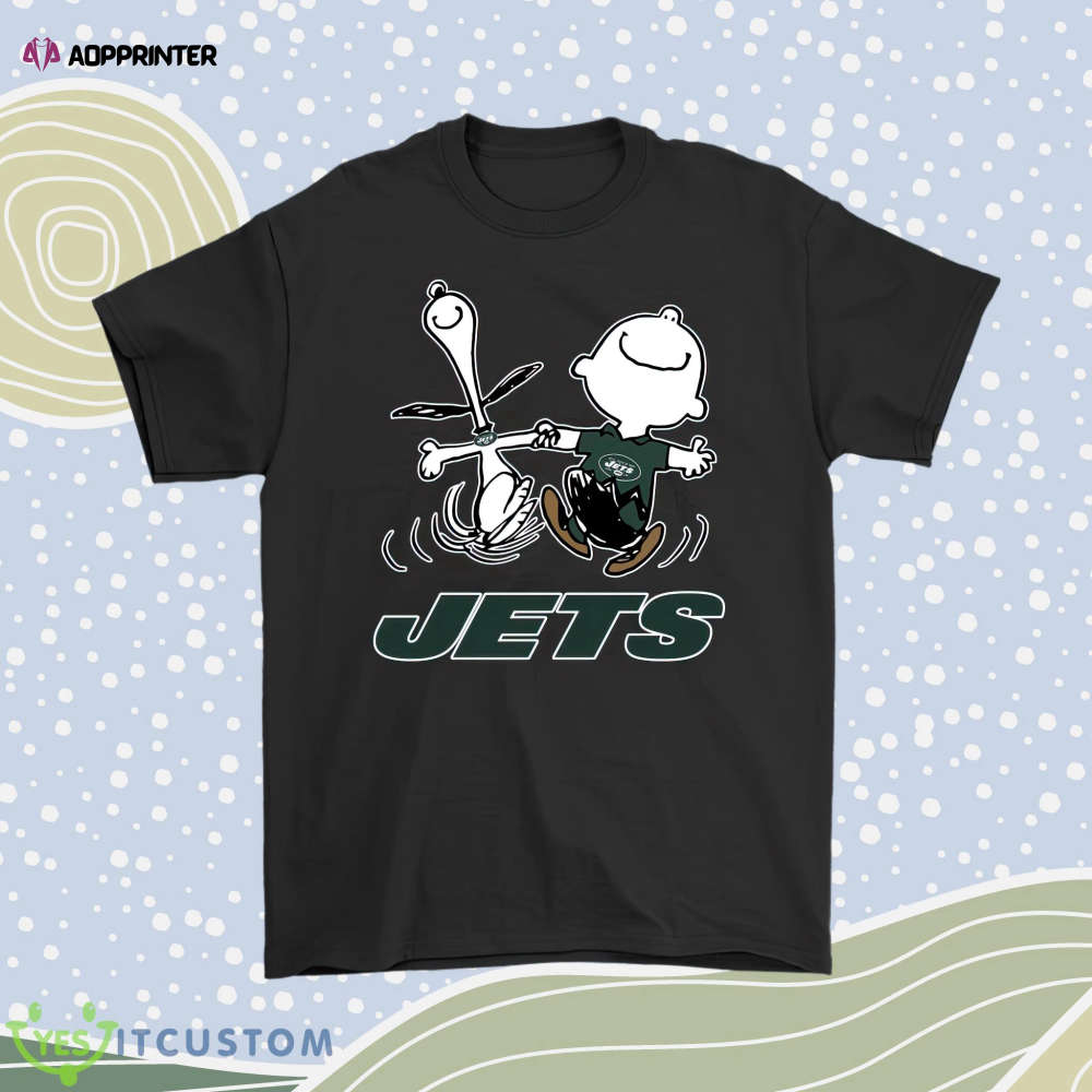 Snoopy And Charlie Brown Happy New York Jets Fans Men Women Shirt