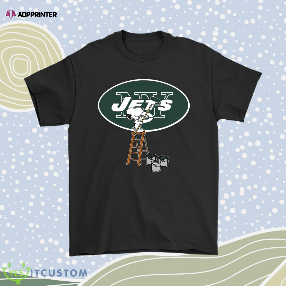 Snoopy Paints The New York Jets Logo Nfl Football Men Women Shirt