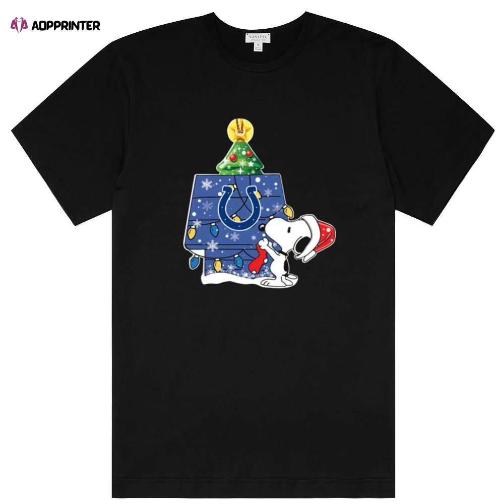 Snoopy Santa Hat Indianapolis Colts Christmas Shirt Gift Shirt