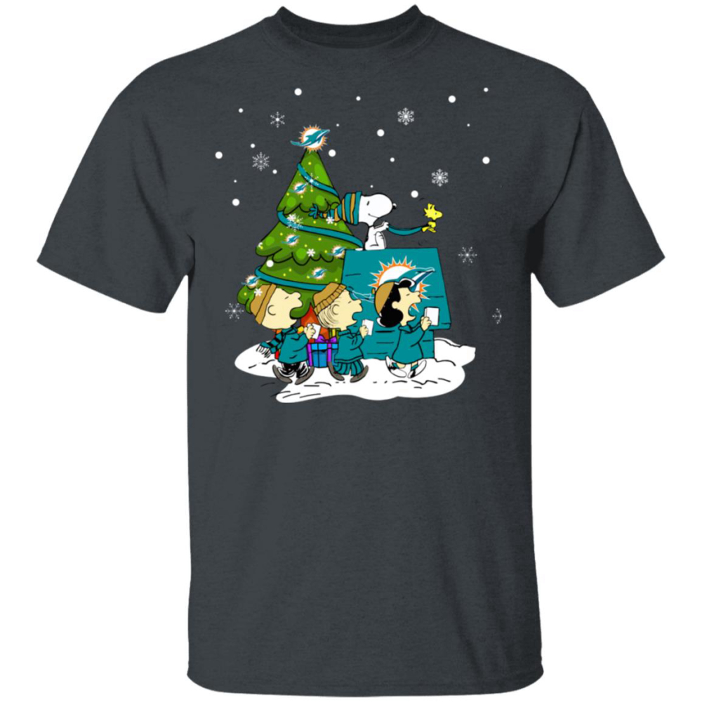 Snoopy The Peanuts Miami Dolphins Christmas Sweater