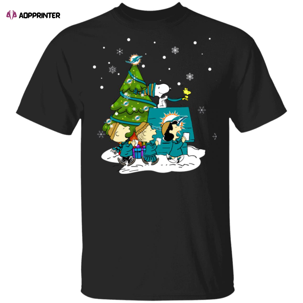 Snoopy The Peanuts Miami Dolphins Christmas Sweater