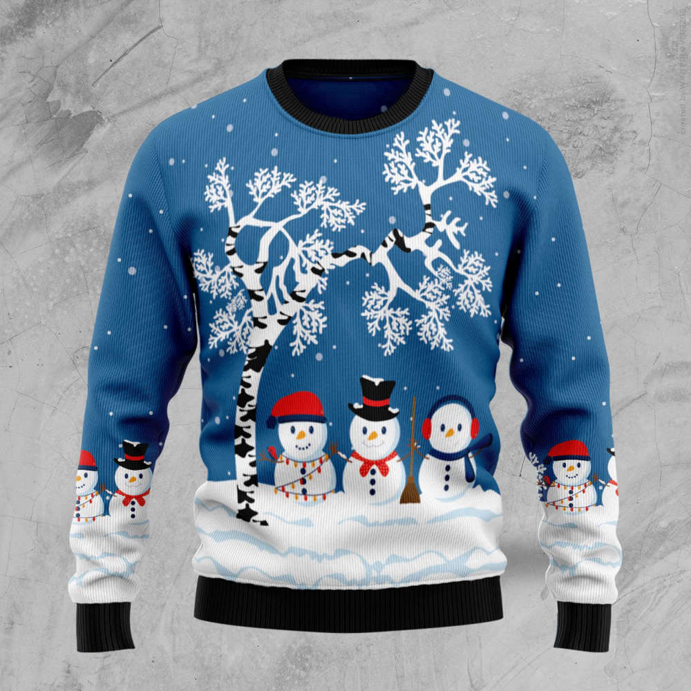 Snowman Beauty Ugly Christmas Sweater For Men & Women Adult US4342