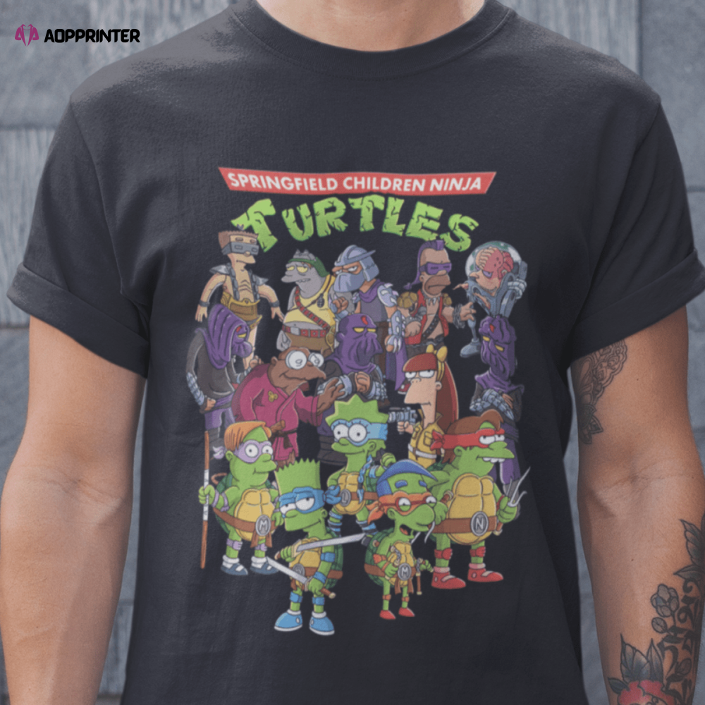 Springfield Children Ninja Turtles The Simpsons Teenage Mutant Ninja Turtles Mashup T-Shirt
