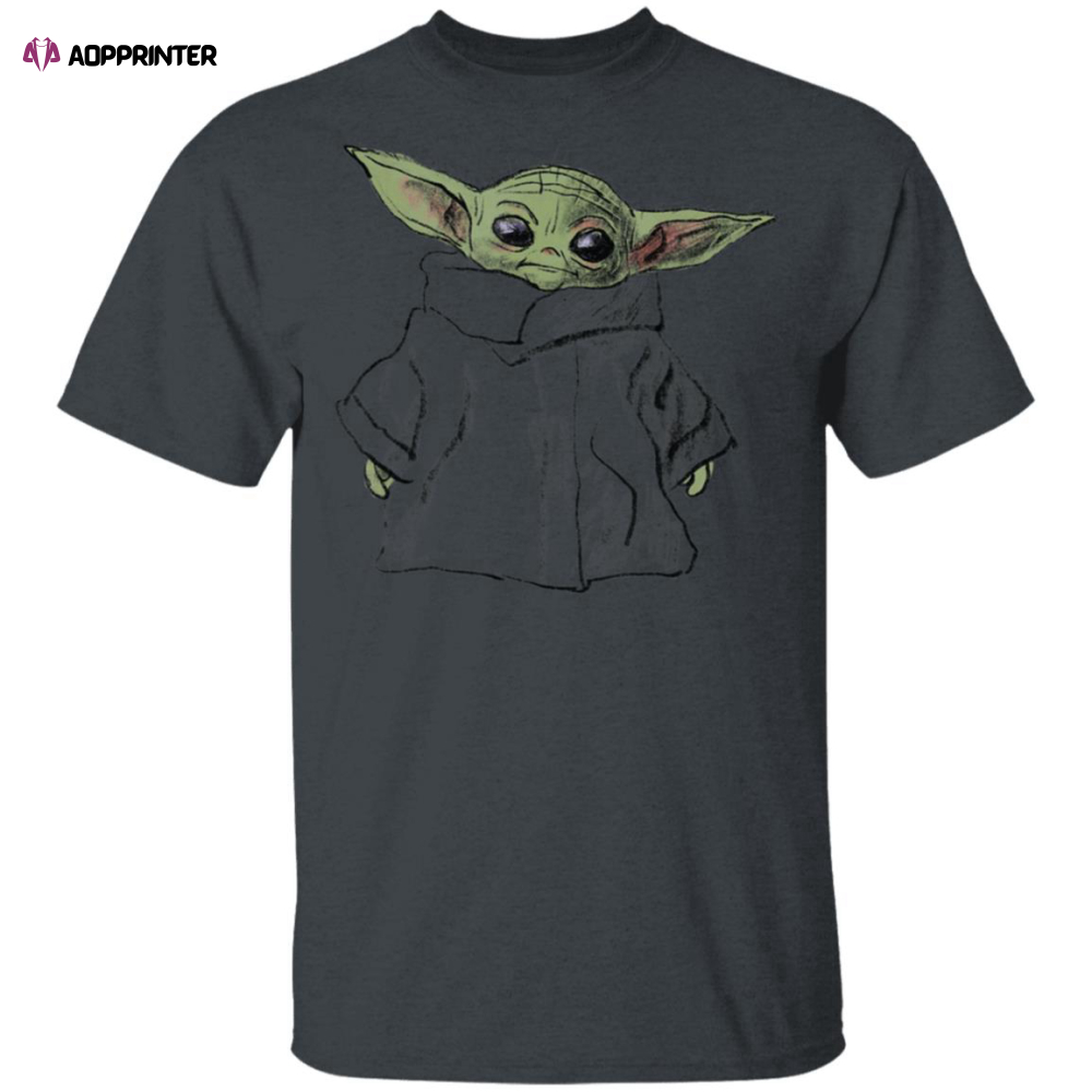 Baby Yoda Shirt Star Wars The Mandalorian The Child Circle Long Sleeve