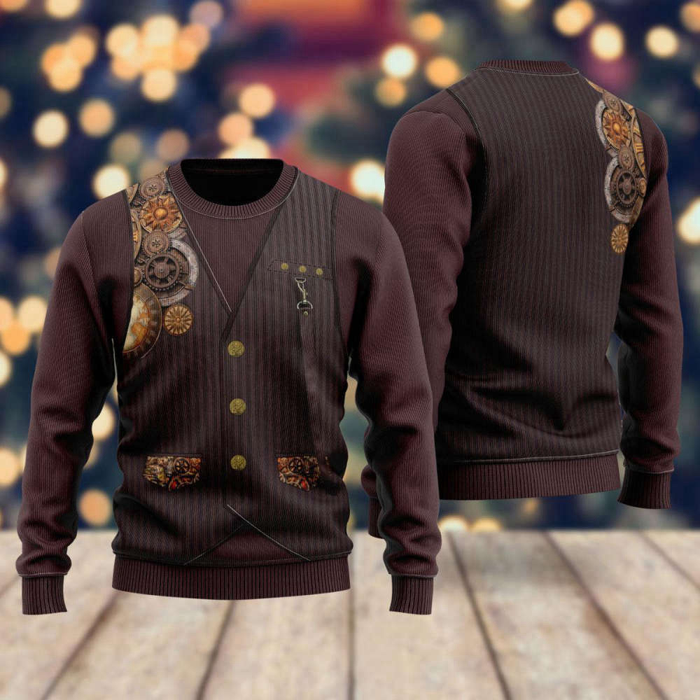 Steampunk Mechanic Ugly Christmas Sweater for Men & Women – UH2055