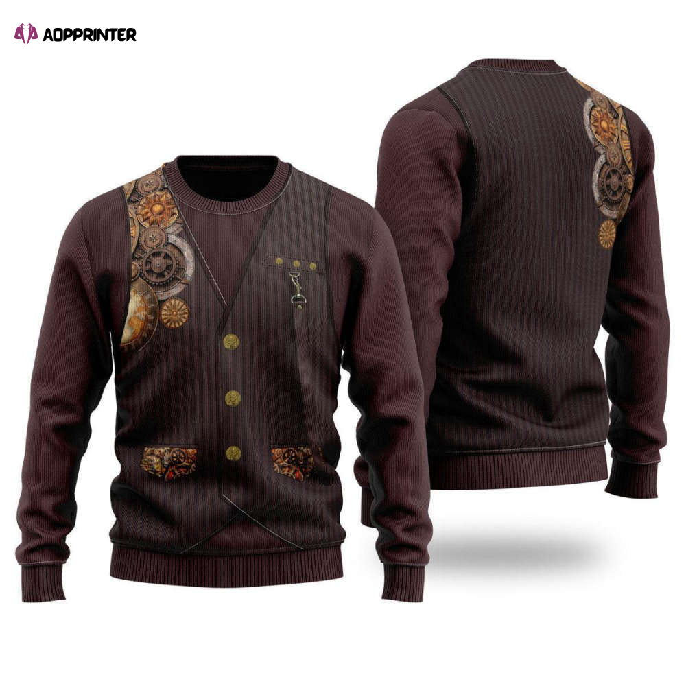 Steampunk Mechanic Ugly Christmas Sweater for Men & Women – UH2055