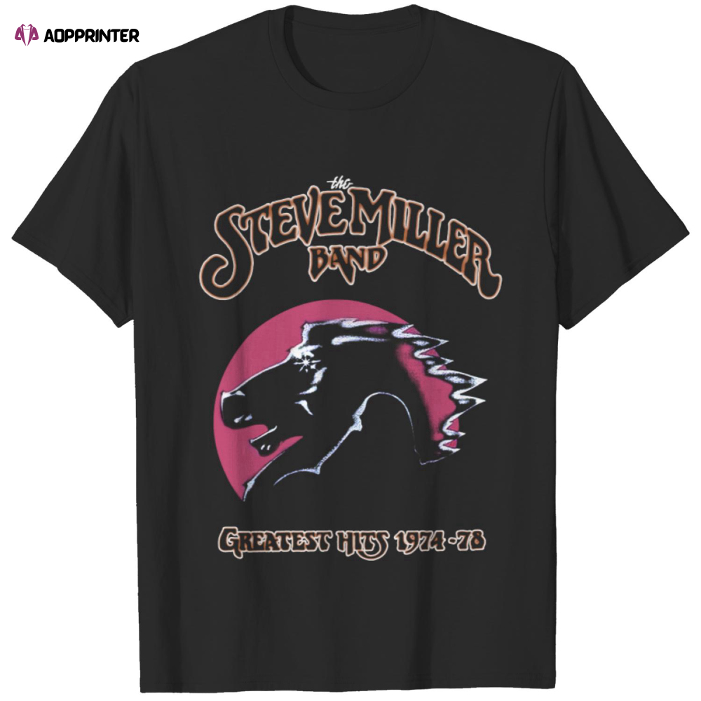 Steve Miller Band Greatest Hits Royal Adult T-Shirt