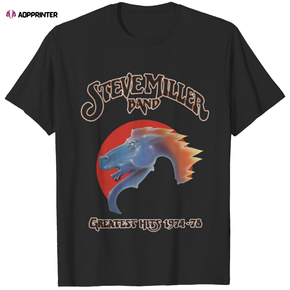 Steve Miller Band Men’s T Shirt Cotton Fashion Sports Casual Round Neck Short Sleeve Tees