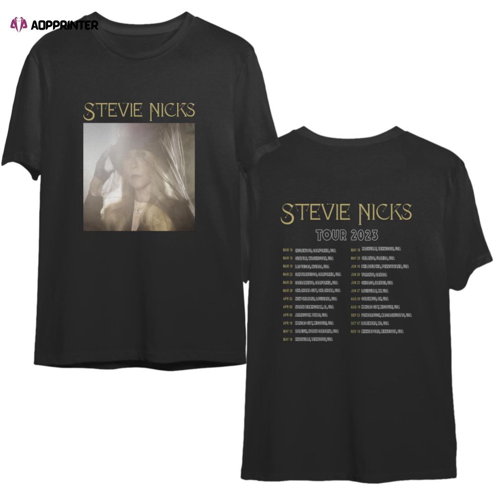 Stevie Nicks Tour 2023 Shirt, Fleetwood Mac Band Tour 2023 Double Sides shirt, Music Tour 2023
