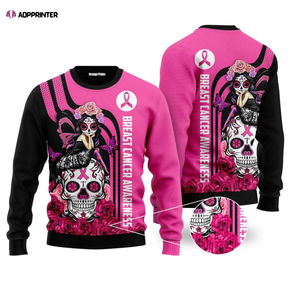 Stylish Breast Cancer Awareness Ugly Christmas Sweater for Men & Women – UH1067